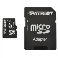 MEMORY MICRO SDXC 64GB UHS-I/W/A PSF64GMCSDXC10 PATRIOT
