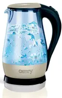 Camry | Kettle | CR 1251 | Standard | 2000 W | 1.7 L | Glass | 360° rotational base | Glass/Black