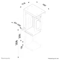 Neomounts CPU-D075BLACK CPU-hoidja Lauale paigaldatav protsessori alus Must – pilt 7