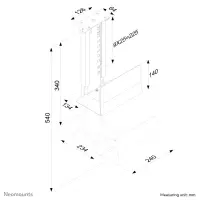 Neomounts CPU-D200SILVER CPU-hoidja Lauale paigaldatav protsessori alus Hõbe – pilt 7