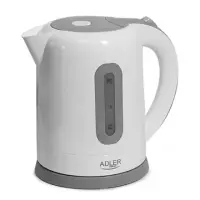 Adler | Kettle | AD 1234 | Standard | 2200 W | 1.7 L | Plastic | 360° rotational base | White
