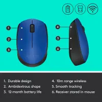 Logitech M170 hiir Kontor Mõlemakäeline Raadioside Optiline 1000 DPI – pilt 16