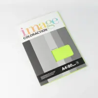 Värvipaber IMAGE COLORACTION, A4, 80 gsm, 50 lehte, RIO / NEON GREEN