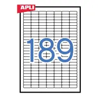 Etiketid Apli 25,4x10mm, 25 lehte, eemald, ümar nurk