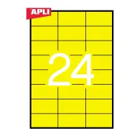 Etiketid Apli ILC iseliimuvad 70 x 37mm 20l/pk kollane