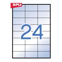 Etiketid Apli veekindlad, iseliimuvad 70 x 37mm 20l/pk läbipaistev