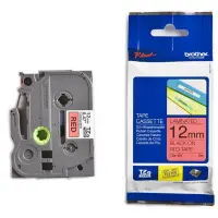 Markeerimislint Brother TZE-431, 12mm must/punasel