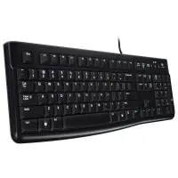 Klaviatuur LOGITECH K120, USB, US, must