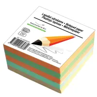 Märkmepaber SMLT 8x8cm,täiteplokk, värviline, 500 lehte (kogus 2 tükki)
