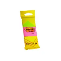 Märkmepaber Post-it 6812 Neon 51x38mm, 3tk, assortii