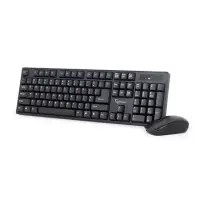 Gembird | Keyboard and mouse | KBS-W-01 | Keyboard and Mouse Set | Wireless | Mouse included | Batteries included | US | Black