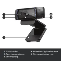 Logitech C920 Pro HD veebikaamera 3 MP 1920 x 1080 pikslit USB Must – pilt 10