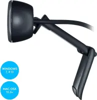 Logitech C270 HD veebikaamera 3 MP 1280 x 720 pikslit USB Hall, Tumehall – pilt 2