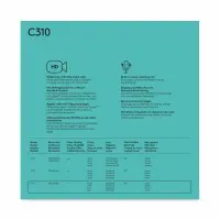 Logitech C310 HD veebikaamera 5 MP 1280 x 720 pikslit USB Must – pilt 8