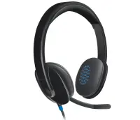 Logitech H540 USB Kõrvaklapp Juhtmega ühendatud Peavõru Kontor/kõnekeskus USB tüüp A Must – pilt 3