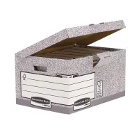 Arhiivikarpide konteiner Fellowes, 293x 378 x 545mm, hall/valge kartong 3Re