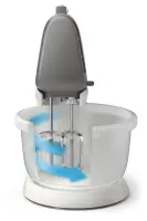 Philips | Mixer | HR3745/00 Series 5000 | Hand Mixer | 450 W | Number of speeds 5 | Turbo mode | White – pilt 4