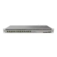 Mikrotik Wired Ethernet Router RB1100x4, 1U Rackmount, Quad core 1.4GHz CPU, 1 GB RAM, 128 MB, 13xGigabit LAN, 1xSerial console port RS232, PCB Temperature and Voltage Monitor, IP20, RouterOS L6 | Wired Ethernet Router | RB1100AHx4 | No Wi-Fi | 10/100/1000 Mbit/s | Ethernet LAN (RJ-45) ports 13 | Mesh Support No | MU-MiMO No | No mobile broadband |