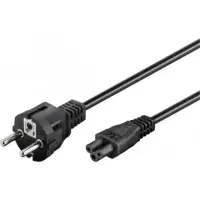 Goobay | Power supply cord (safety plug) | 93586 | Black Safety plug (type F, CEE 7/7) | Device socket C5