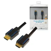 Logilink | Premium HDMI Cable for Ultra HD | CHB005 | HDMI male (type A) | HDMI male (type A) | HDMI to HDMI | 3 m – pilt 4