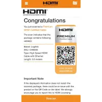 Logilink | Premium HDMI Cable for Ultra HD | CHB005 | HDMI male (type A) | HDMI male (type A) | HDMI to HDMI | 3 m – pilt 6