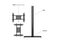 Multibrackets 2425 infoekraani kinnitus 160 cm (63") Must – pilt 12