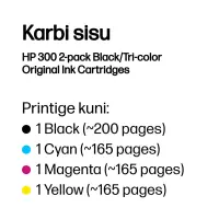 HP 300 2-pack Black/Tri-color Original Ink Cartridges – pilt 6