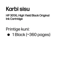 HP 301XL High Yield Black Original Ink Cartridge – pilt 11