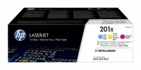 HP 201X LaserJet Toner Cartridges CMY 3p