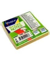 Märkmepaber Forpus liimribaga 75x75 mm, kollane, 100 lehte (kogus 2 tükki)