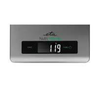 ETA | Kitchen scales with smart application | Nutri Vital | Maximum weight (capacity) 5 kg | Graduation 1 g | Display type LCD | Silver