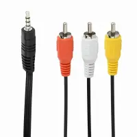 CABLE AUDIO 3.5MM 4PIN TO 3RCA/AV 2M CCA-4P2R-2M GEMBIRD – pilt 3