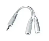 CABLE AUDIO SPLITTER 3.5MM/10CM WHITE CCA-415W GEMBIRD