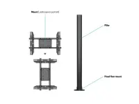 Multibrackets 2401 infoekraani kinnitus 160 cm (63") Must