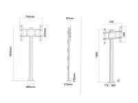 Multibrackets 2401 infoekraani kinnitus 160 cm (63") Must – pilt 17