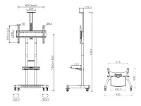 Multibrackets 4627 telerikinnitus 2,03 m (80") Must