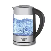 Adler | Kettle | AD 1247 | With electronic control | 1850 W | 1.7 L | Stainless steel/Glass | 360° rotational base | Stainless steel/Transparent – pilt 6