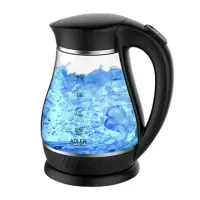 Adler | Kettle | AD 1274 | Standard | 2200 W | 1.7 L | Plastic/Glass | 360° rotational base | Black/Transparent