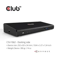 CLUB3D CSV-1562 sülearvuti dokk ja pordireplikaator Dokkimine USB 3.2 Gen 1 (3.1 Gen 1) Type-C Must – pilt 4
