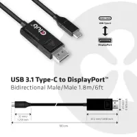 CLUB3D CAC-1557 videokaabliadapter 1,8 m USB tüüp-C DisplayPort Must – pilt 4
