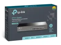 TP-Link TL-SG1008MP võrgulüliti Mittejuhitav Gigabit Ethernet (10/100/1000) Power over Ethernet tugi Must