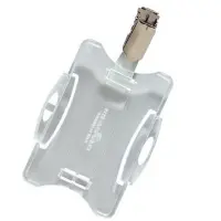 Kaardihoidja Durable 54x85 mm, trakskinnitusega,  läbipaistev