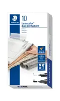 Marker permanentne Staedtler Lumocolor Duo 348, 2-otsaga, must