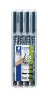 Marker permanentne Staedtler Lumocolor, 4tk, must
