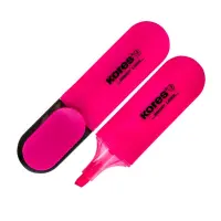 Tekstimarker KORES BRIGHT LINER, roosa (kogus 2 tükki)