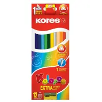 Värvipliiatsid Kores Kolores kolmnurkne, 12 värvi