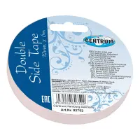 Kinnitusteip kahepoolne CENTRUM 12mm x 6m, valge swk (kogus 2 tükki)