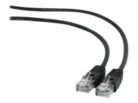 Gembird PP12-1M/BK Black Patch cord cat. 5E molded strain relief 50u" | Gembird