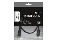 Gembird PP12-1M/BK Black Patch cord cat. 5E molded strain relief 50u" | Gembird – pilt 3