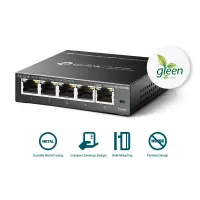 TP-LINK | Switch | TL-SG105E | Web managed | Wall mountable | Gigabit Ethernet (copper) ports quantity 5 | Power supply type External | 36 month(s)